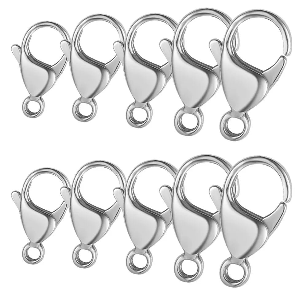20/30/40 316L Stainless Steel Lobster Clasps Wholesale Mirror Polished 9-19mm 18k Gold Vacuum Plated Diy Jewelry Making Findings Aurexia off