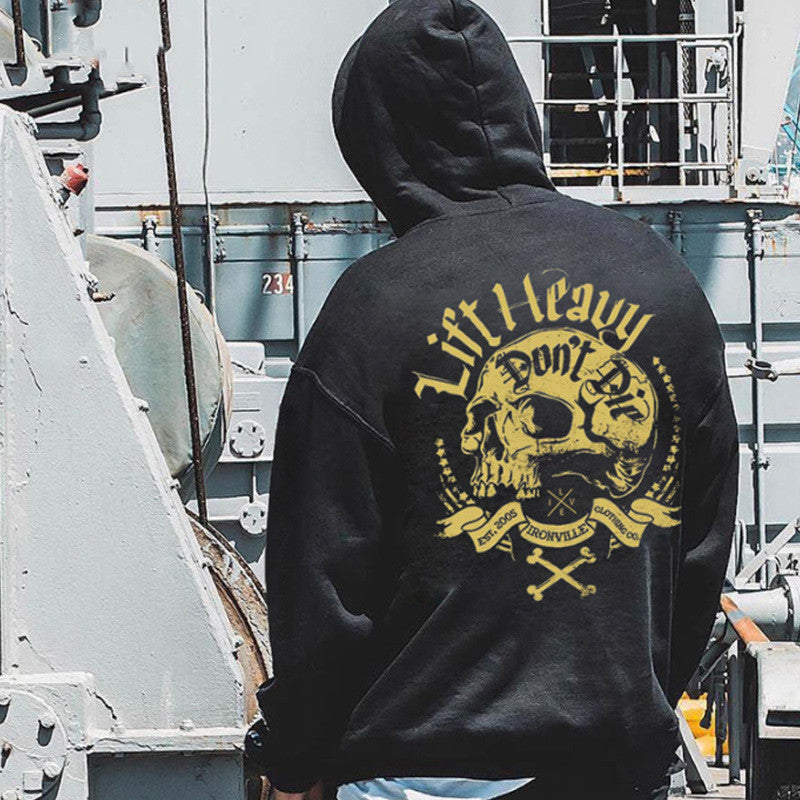 Men's Oversized Hoodie with Skull Design (2020 Collection) Aurexia off