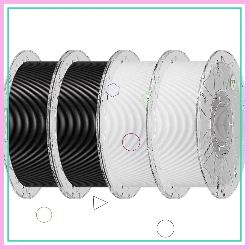 4KG Hyper PLA Filament 1.75mm Bundle, RFID High-Speed Printing up to 600mm/s, ±0.03mm Accuracy for Most 3D Printers Aurexia off
