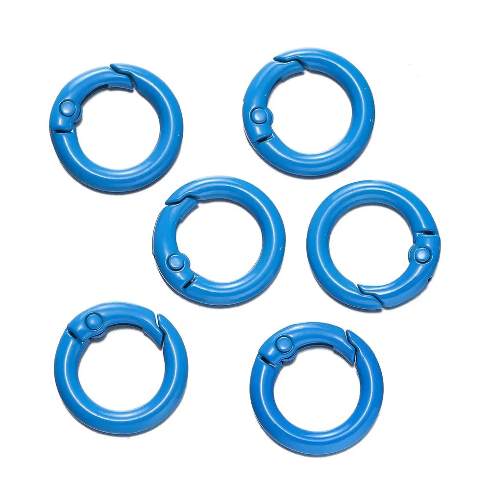 2/5pcs/Lots Metal Round Spring Clasp Colored Carabiner Keychain Clips Hook for DIY Jewelry Buckles Keychains Supplies Aurexia off