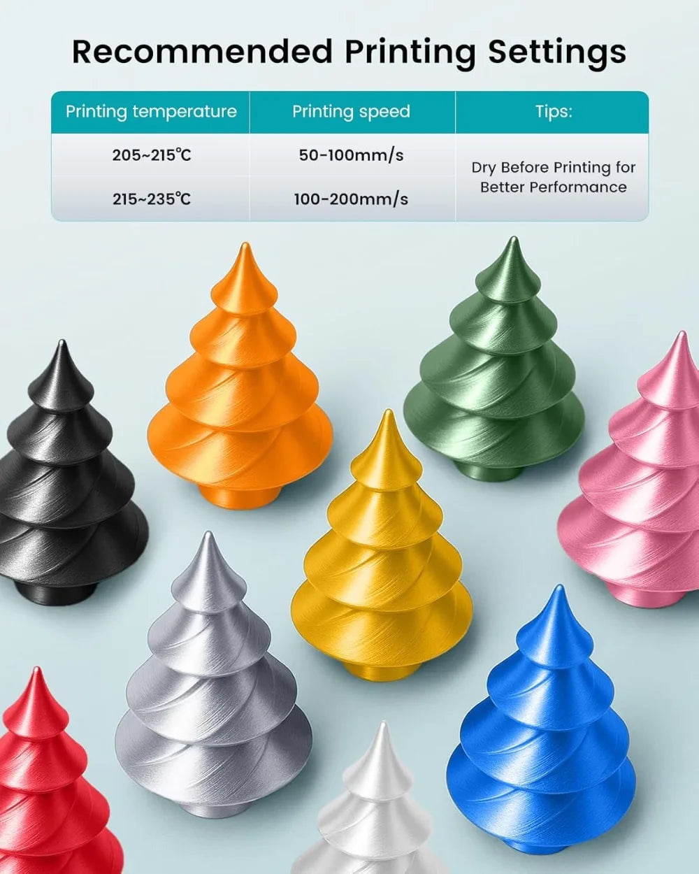 Silk PLA+ Filament 1.75mm, Glossy Gold, 4kg 8.8lbs, 3D Printer Filament, Smooth Finish, 4 Spools Aurexia off