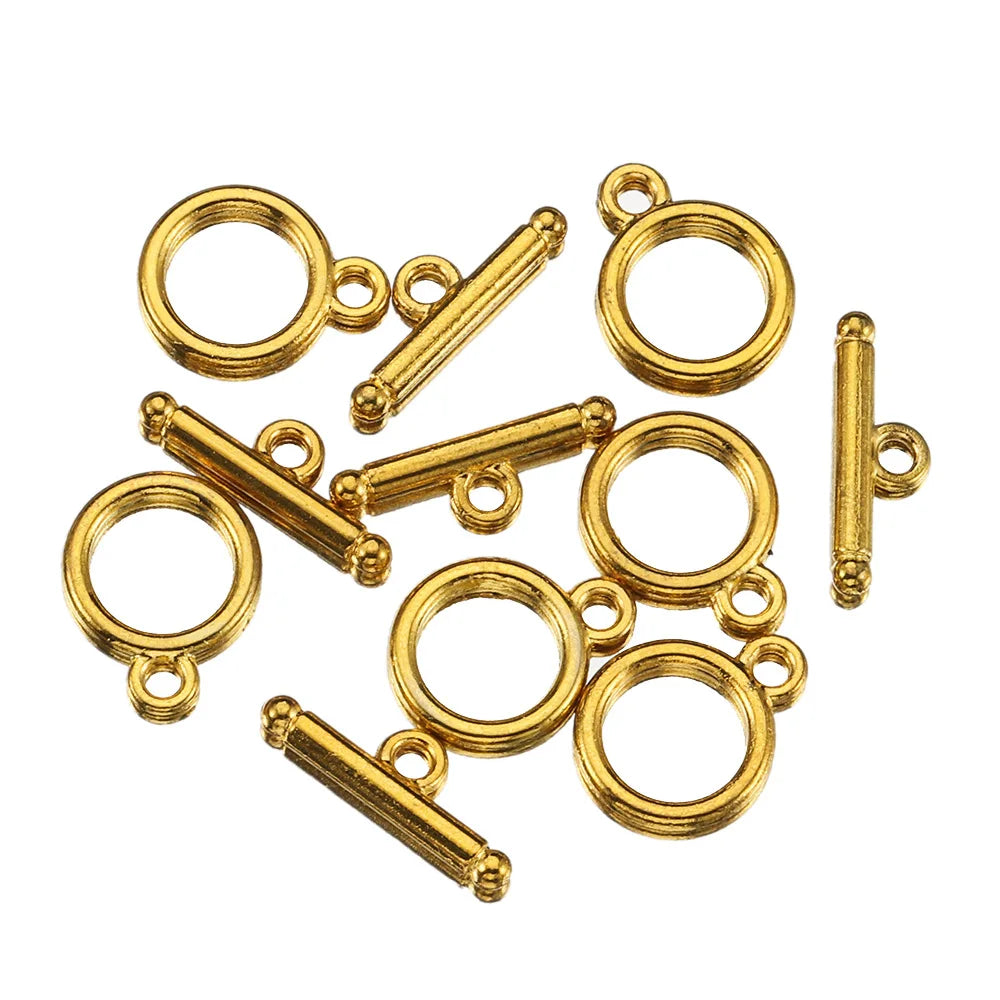 10Sets/lot Metal OT Clasps Connectors for Bracelet Necklace DIY Toggle Clasps Buckle Jewelry Making Supplies Connector Aurexia off