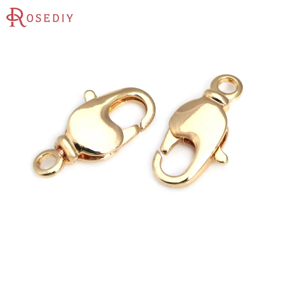 18K Gold Color Brass Rotatable Lobster Clasps Connect Clasps Jewelry Necklaces Bracelets Making Diy Findings Accessories Aurexia off