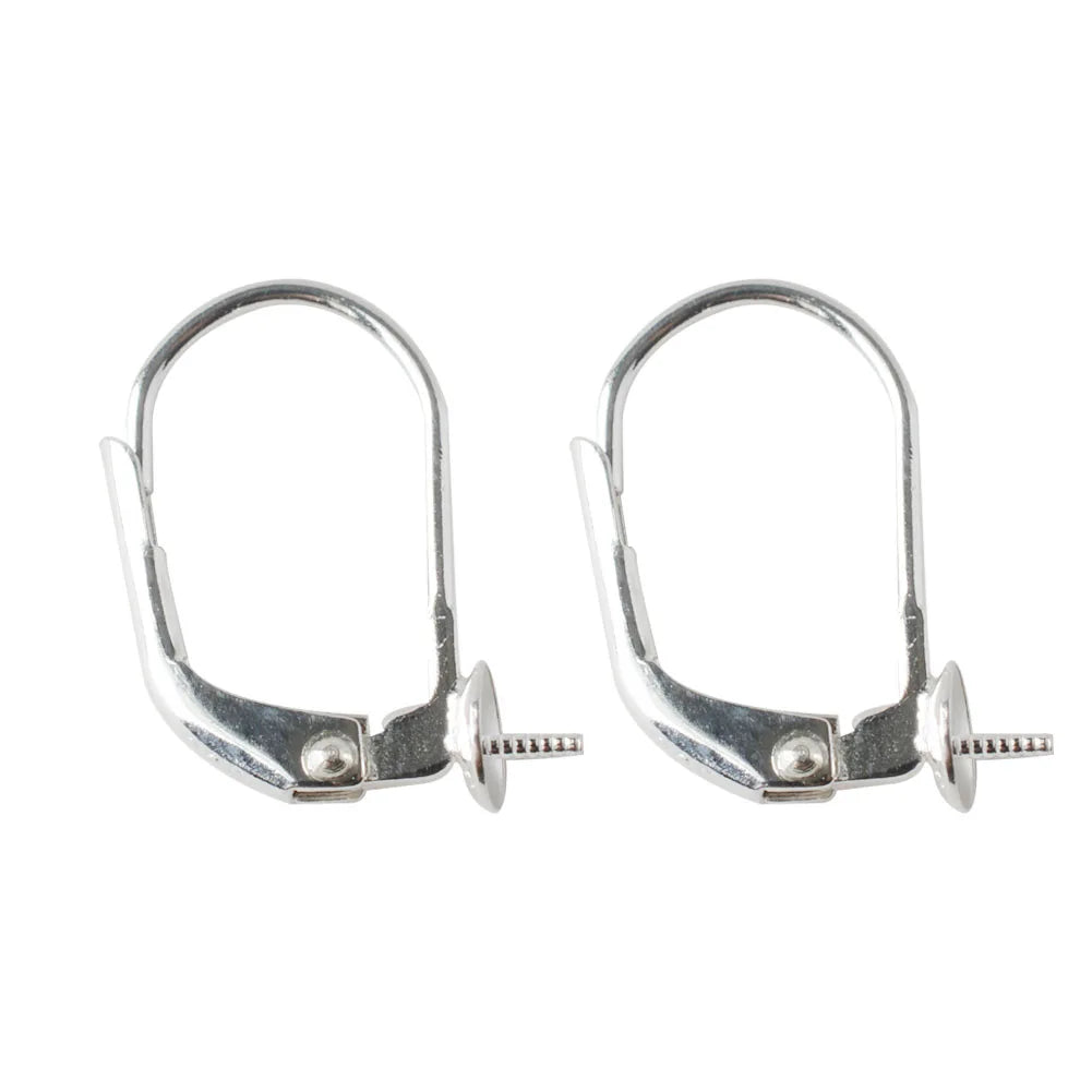 Solid 925 Sterling Silver Hinged French Leverback Eearwire Hook Findings , snap hook for Earring Jewelry DIY Aurexia off