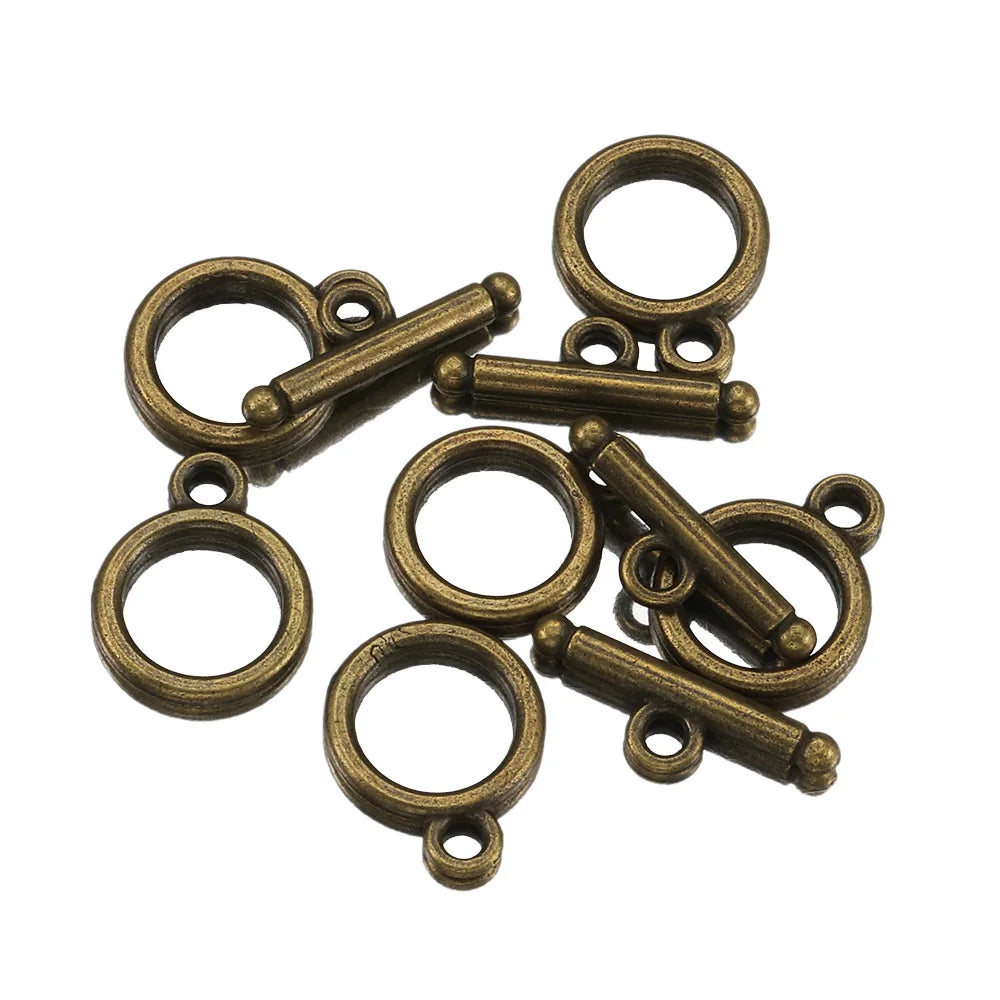 10Sets/lot Metal OT Clasps Connectors for Bracelet Necklace DIY Toggle Clasps Buckle Jewelry Making Supplies Connector Aurexia off