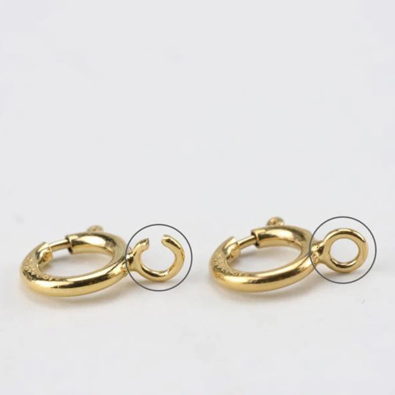 14K Gold Filled Spring Ring Clasps Hooks Bulk Wholesale Supplies for Bracelets Necklace Making Handmade Jewelry Findings Aurexia off