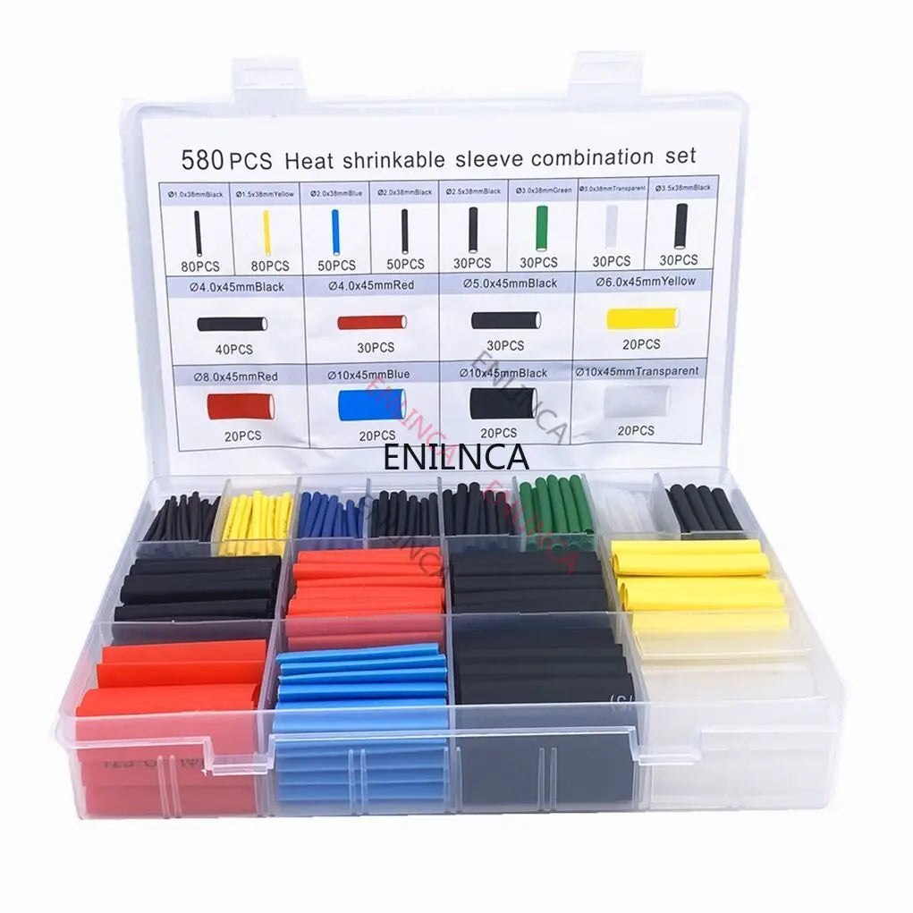 127-750pcs Heat-shrink Tubing  Thermoresistant  Tube Heat Shrink   Wrapping Kit Electrical Connection Wire Cable Insulation Sleeving Aurexia off