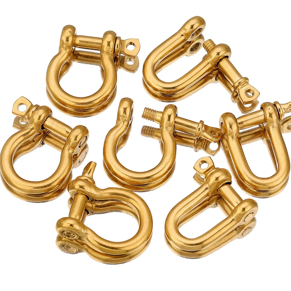 2pcs Stainless Steel Clasps Gold U Shape Screw Shackles Clasp Hook Parts Connectors Bag Necklace for DIY Jewelry Making Supplies Aurexia off