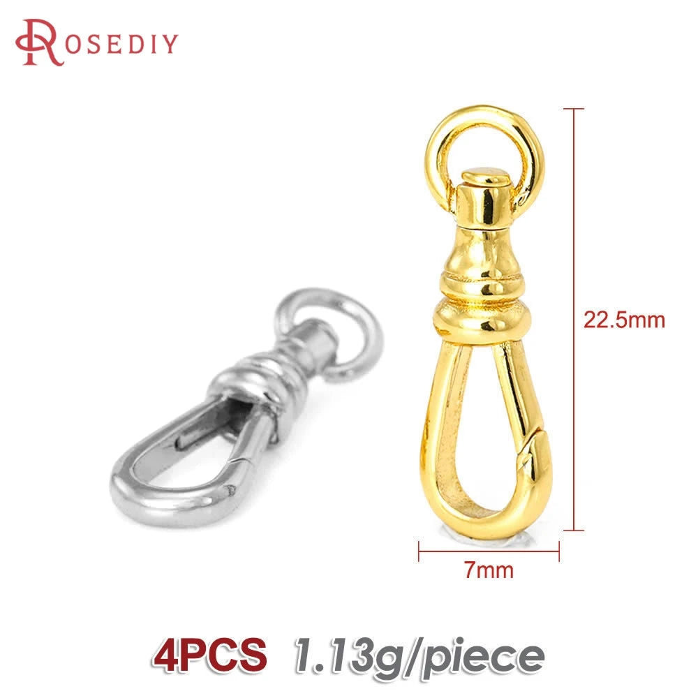 18K Gold Color Brass Rotatable Lobster Clasps Connect Clasps Jewelry Necklaces Bracelets Making Diy Findings Accessories Aurexia off