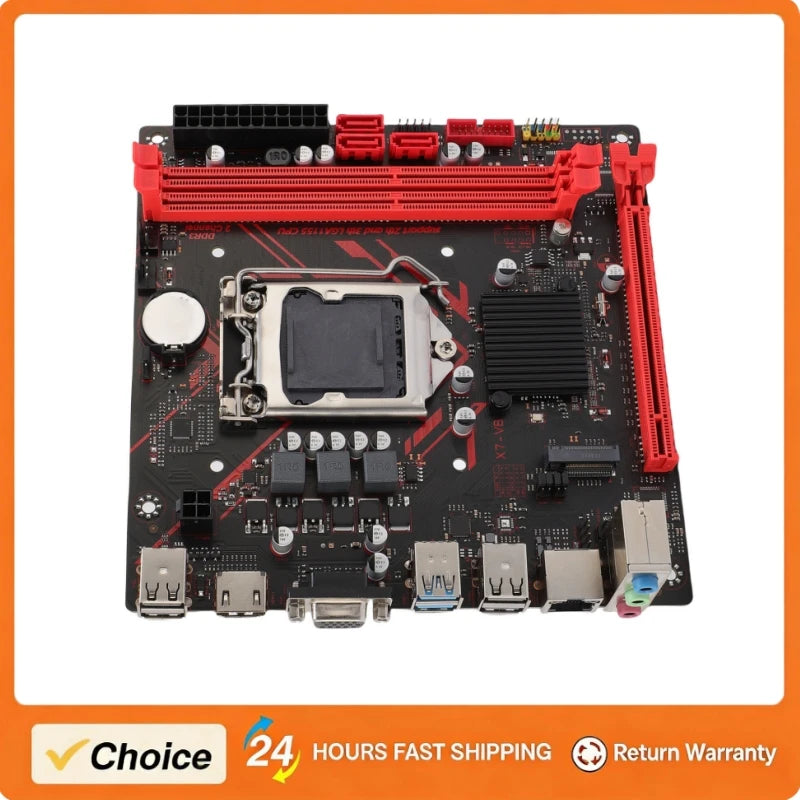 Computer Motherboard for Replacement 2xDDR3 Serial ATA 2.0x3 16GB Supports Extended PCIE2.0 6Gbps ITX Computer Motherboard Aurexia off