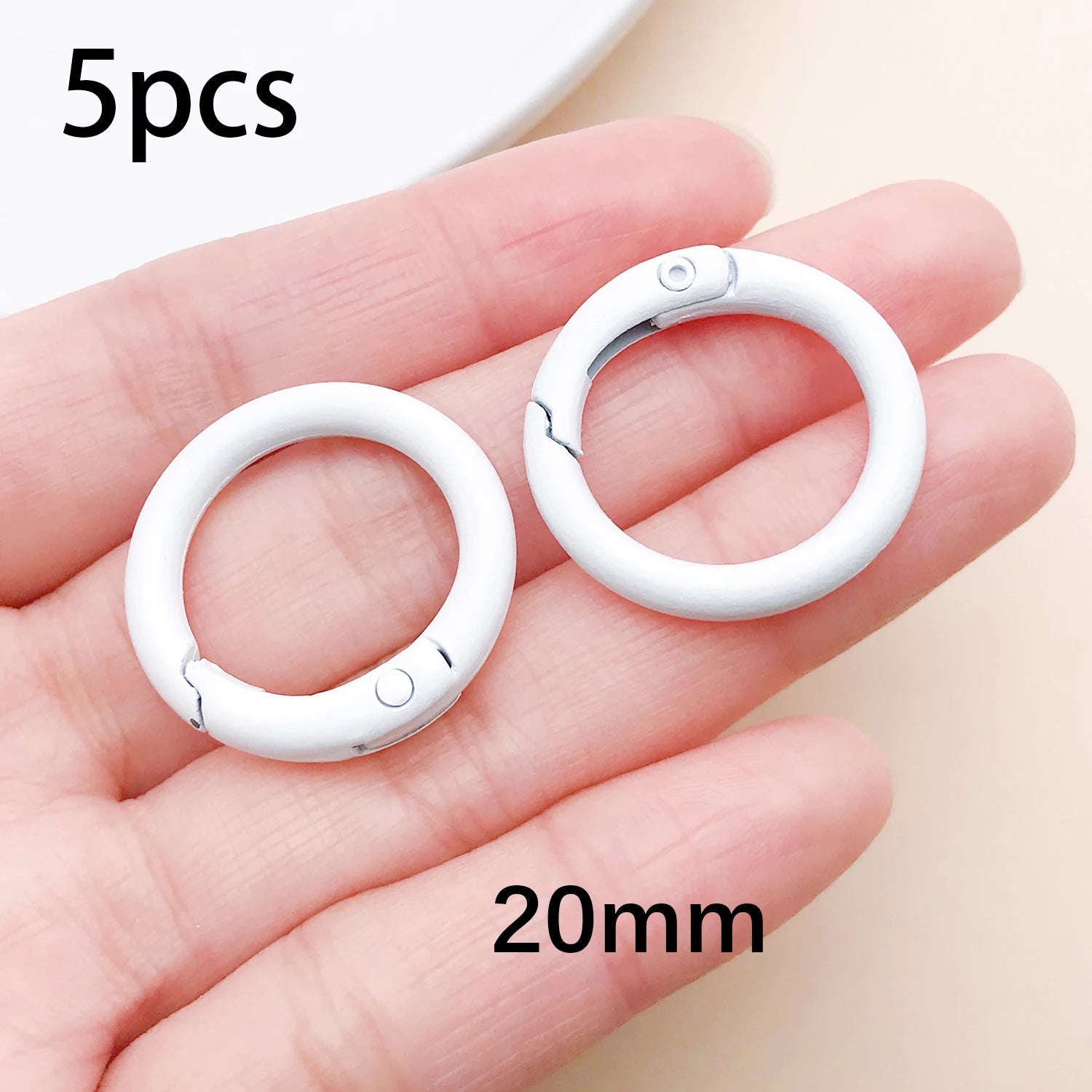 20mm Candy-Colored Spring Clasps, Spring Rings for Keychain Accessories, DIY Findings, Baked Enamel Split Rings, Round Ring Aurexia off