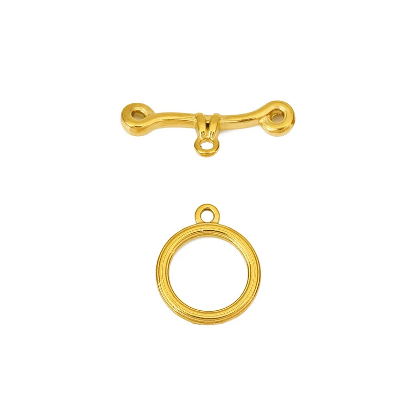 5sets PVD Never Fade Stainless Steel OT Clasps Toggle Bracelet Hooks End Necklace Connectors ForDiy Jewelry Making Accessories Aurexia off