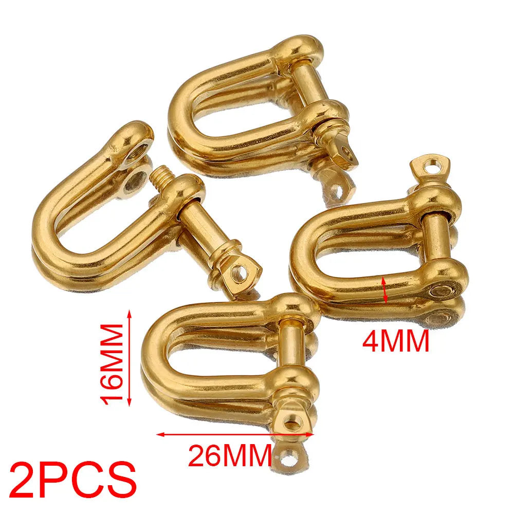 2pcs Stainless Steel Clasps Gold U Shape Screw Shackles Clasp Hook Parts Connectors Bag Necklace for DIY Jewelry Making Supplies Aurexia off