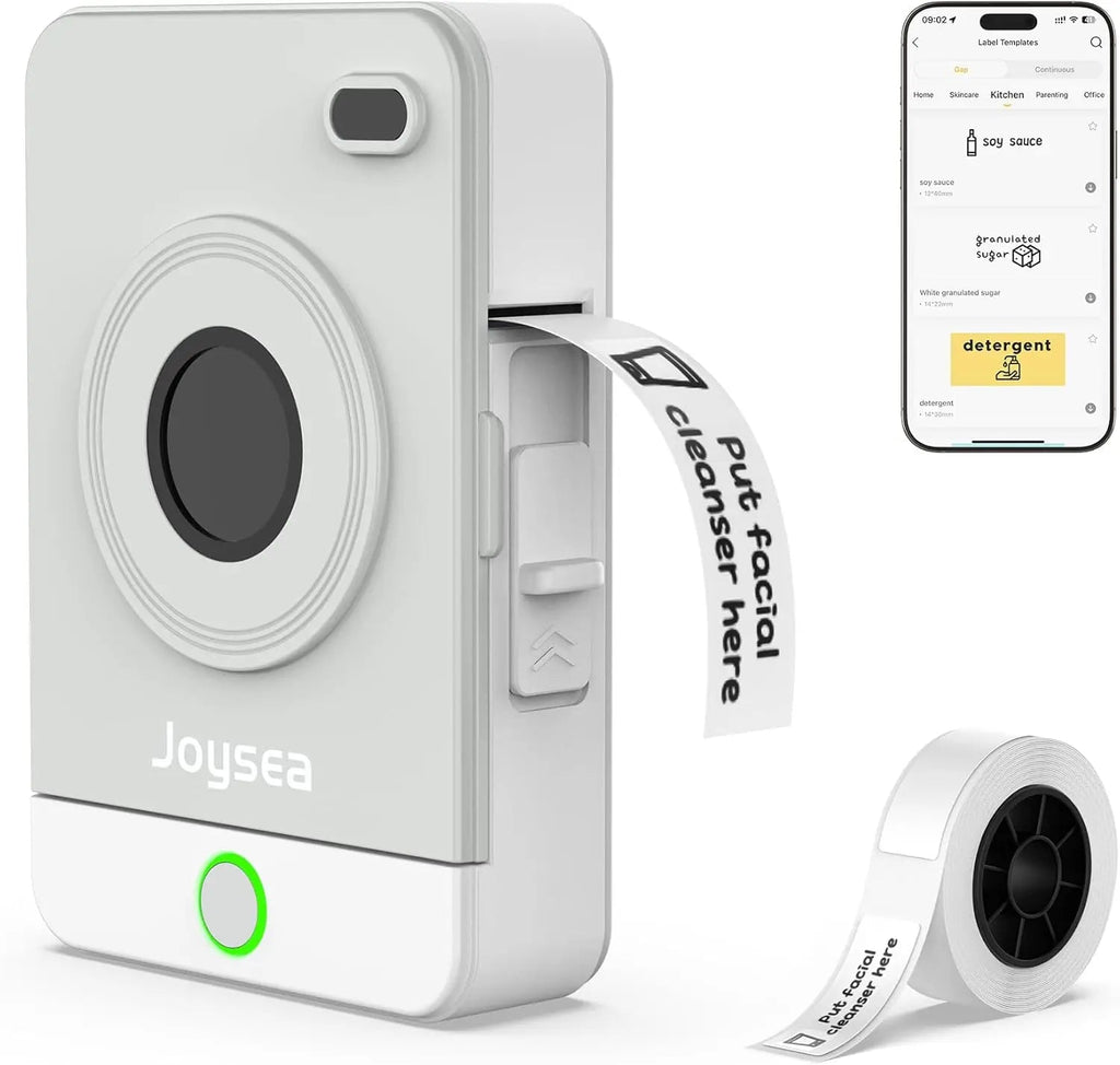 Label Maker Machine with Tape, Wireless Small Label Maker Bluetooth with Multiple Templates for Home School Aurexia off