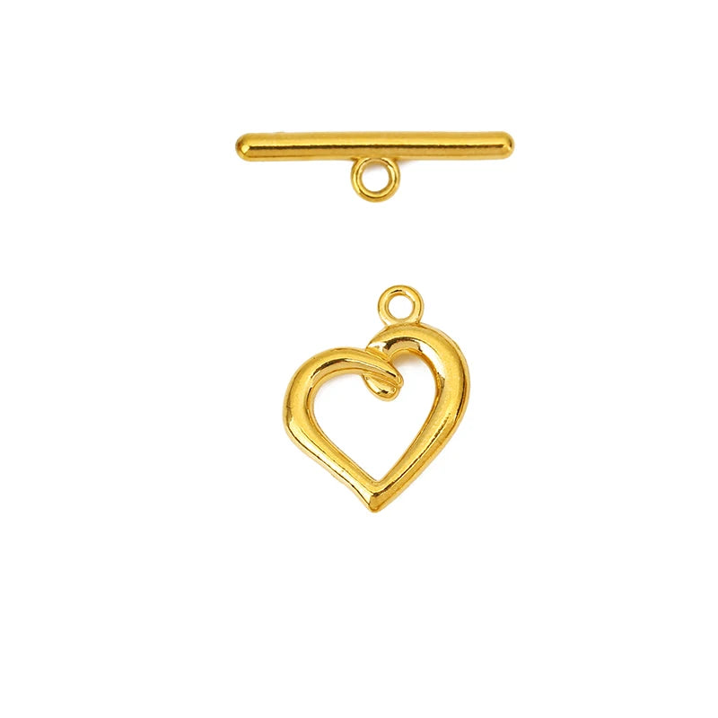 5sets PVD Never Fade Stainless Steel OT Clasps Toggle Bracelet Hooks End Necklace Connectors ForDiy Jewelry Making Accessories Aurexia off