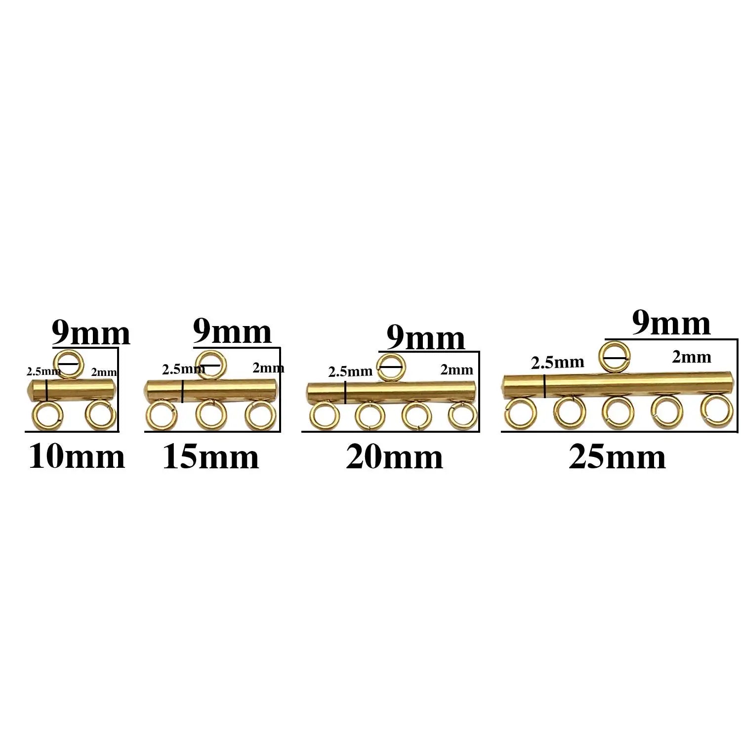 5pcs/lot Stainless Steel Layer Necklace Bracelet Clasp Bails 2/3/4/5 Loops Drop Earrings Chains Connectors DIY Jewelry Supplies Aurexia off