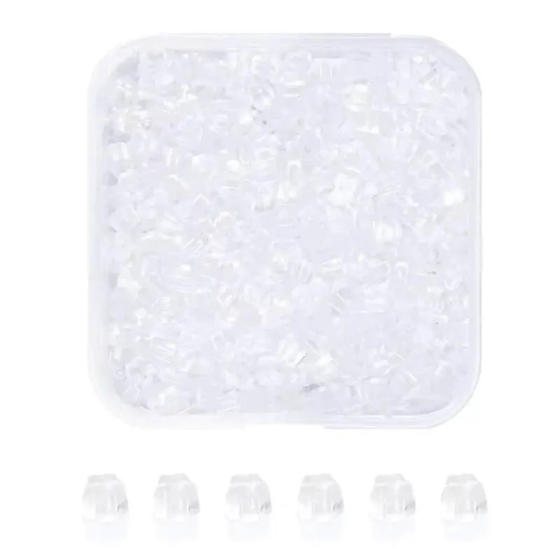 Silicone Ear Plugs Transparent Metal Rubber Anti Allergic Earring Back Kit Bullet Clutch Stopper for Fish Hook Earrings Aurexia off