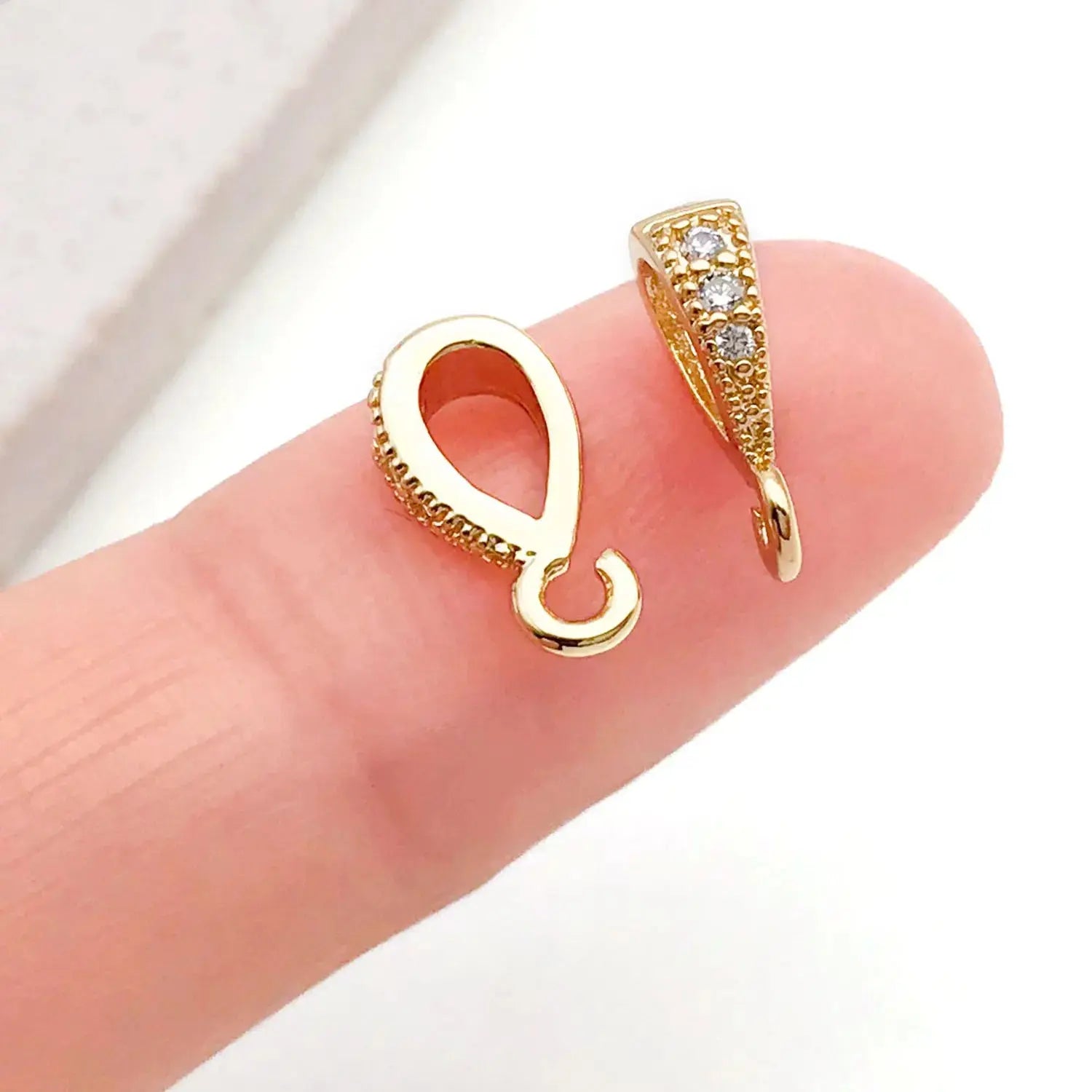 5pcs 18K Real Gold Plated Brass Melon Seed Buckle Connectors, Inlaid Zircon For DIY Bracelet Necklace Jewelry Making Accessories Aurexia off