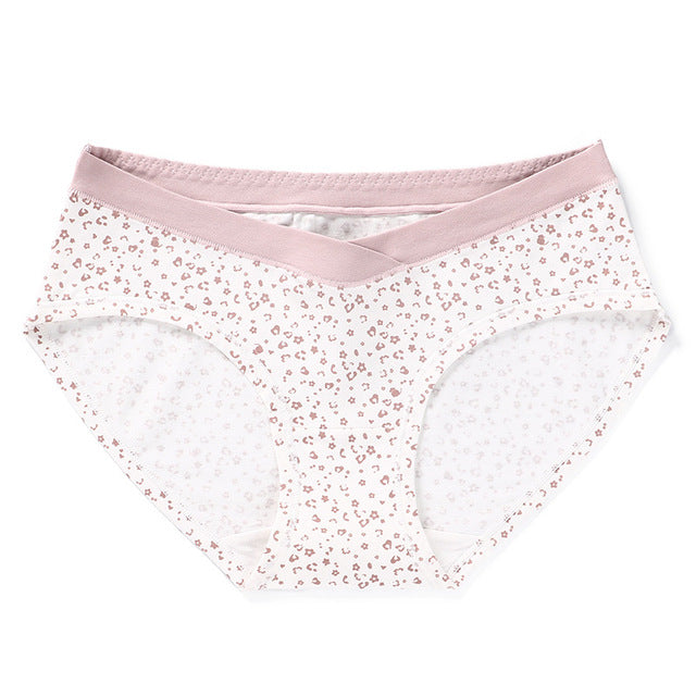 Leopard Print Cotton Maternity Low Waist Briefs for Summer Aurexia off