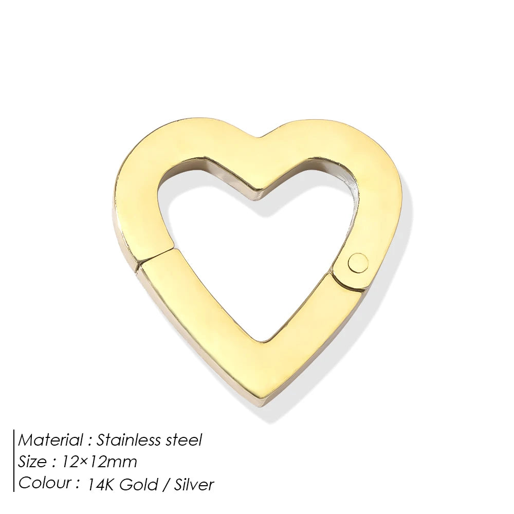 eManco High Quality Stainless Steel 14K PVD Gold Plated Round Skeleton Clasp Head for DIY Bracelet Necklace Jewelry Making Aurexia off