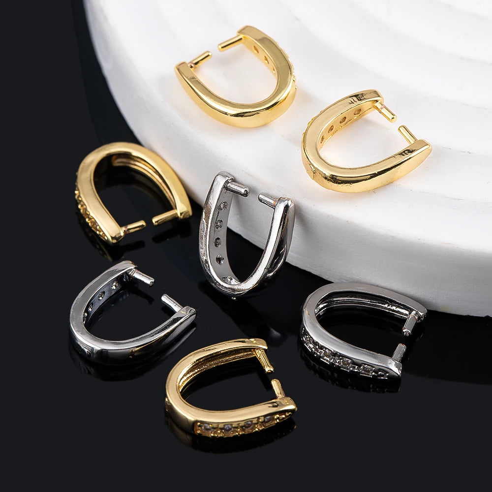 14K Gold Plated Brass Metal Pendant Bail Hooks For Jewelry Making,Inlaid Zircon Pendant Holder Bail,Jewelry Making Accessories Aurexia off