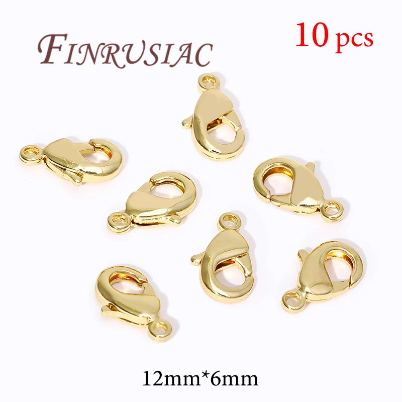 18K Gold Plated Lobster Clasps For Bracelets,Spring Clasps For Jewelry,DIY Jewelry Making Supplies,Connectors Clasp Accessories Aurexia off
