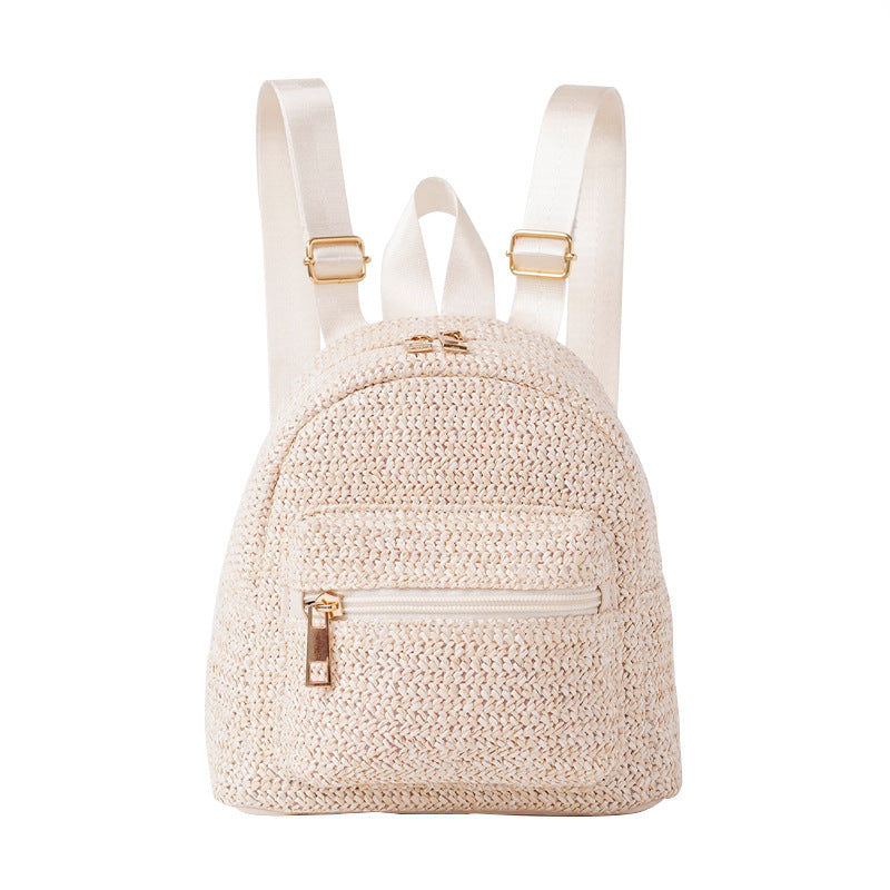 Chic Women's Woven Straw Backpack Aurexia off