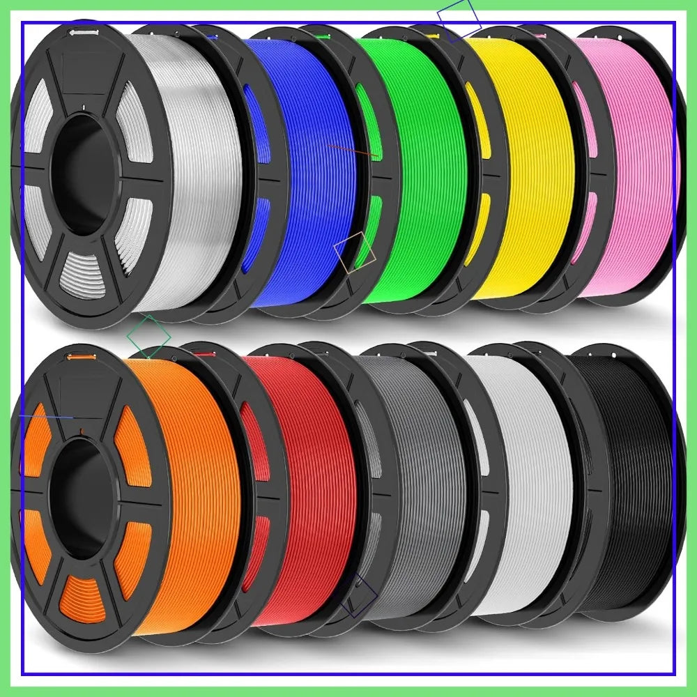 PLA+ Filament 1.75mm 10 Color Pack 1.1kg Each Dimensional Accuracy +/- 0.02mm Aurexia off