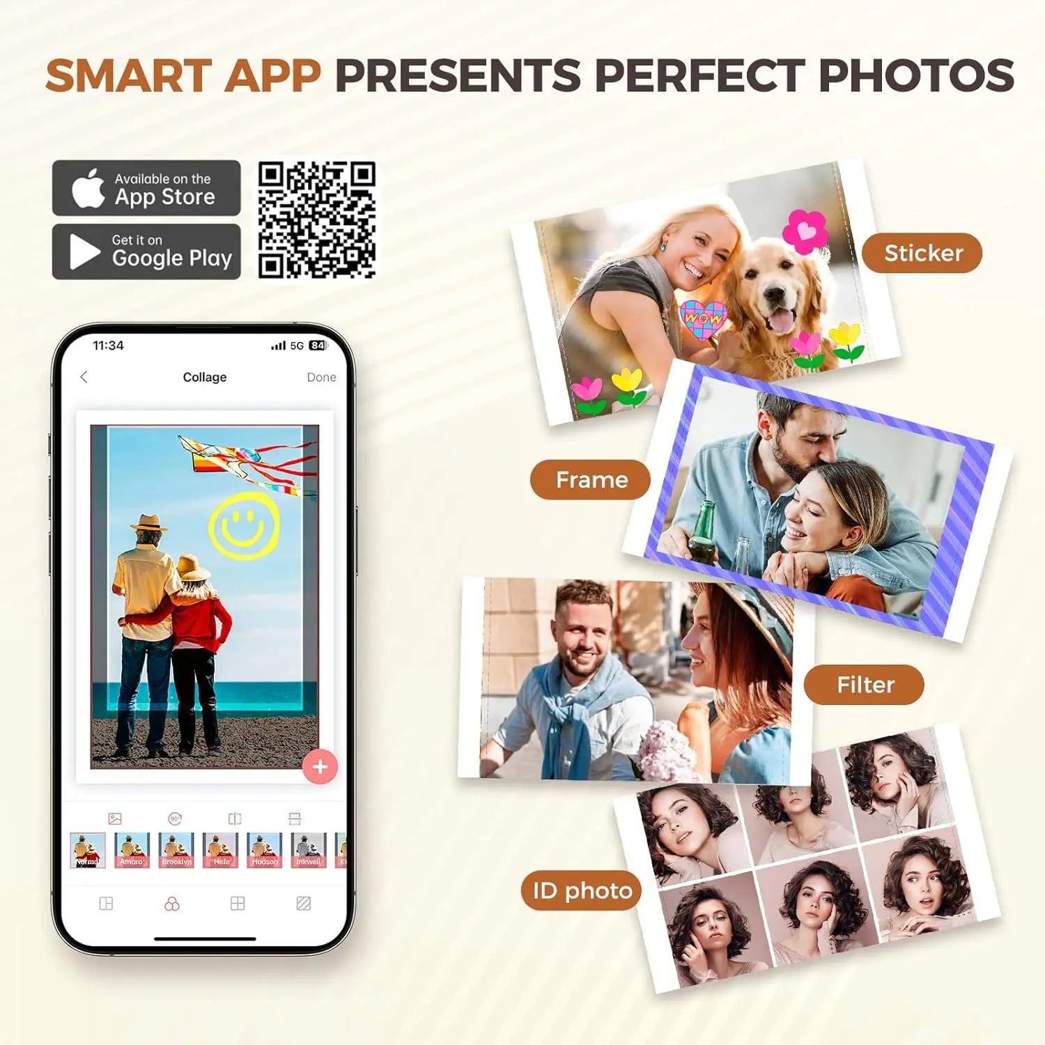 Portable 4x6 Photo Printer with 108 Sheets & 2 Ribbons, Compatible iPhone Android, Thermal Sublimation Mini Picture Printer Aurexia off
