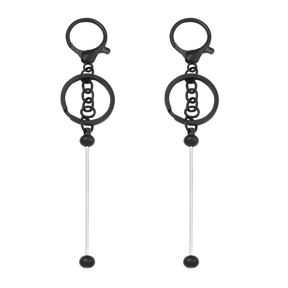 2pcs Beadable Keychains Colorful Metal Lobster Clasp Keyring Pendant For Making Jewelry DIY Keychain Bags Decoration Accessories Aurexia off