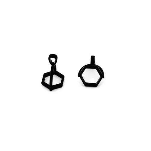 20Pcs Hexagonal Gemstone Cap Natural Stone Crystal Pillar Pendant Caps For Jewelry Making Pendant Necklace Connectors Clasp DIY Aurexia off