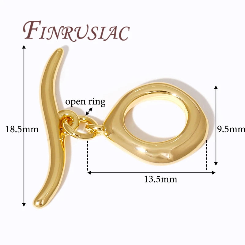 18K Gold Plated OT Toggle Clasp For Jewelry,Bracelets Clasps Connectors,DIY Accessories,Necklace Clasp Findings Aurexia off