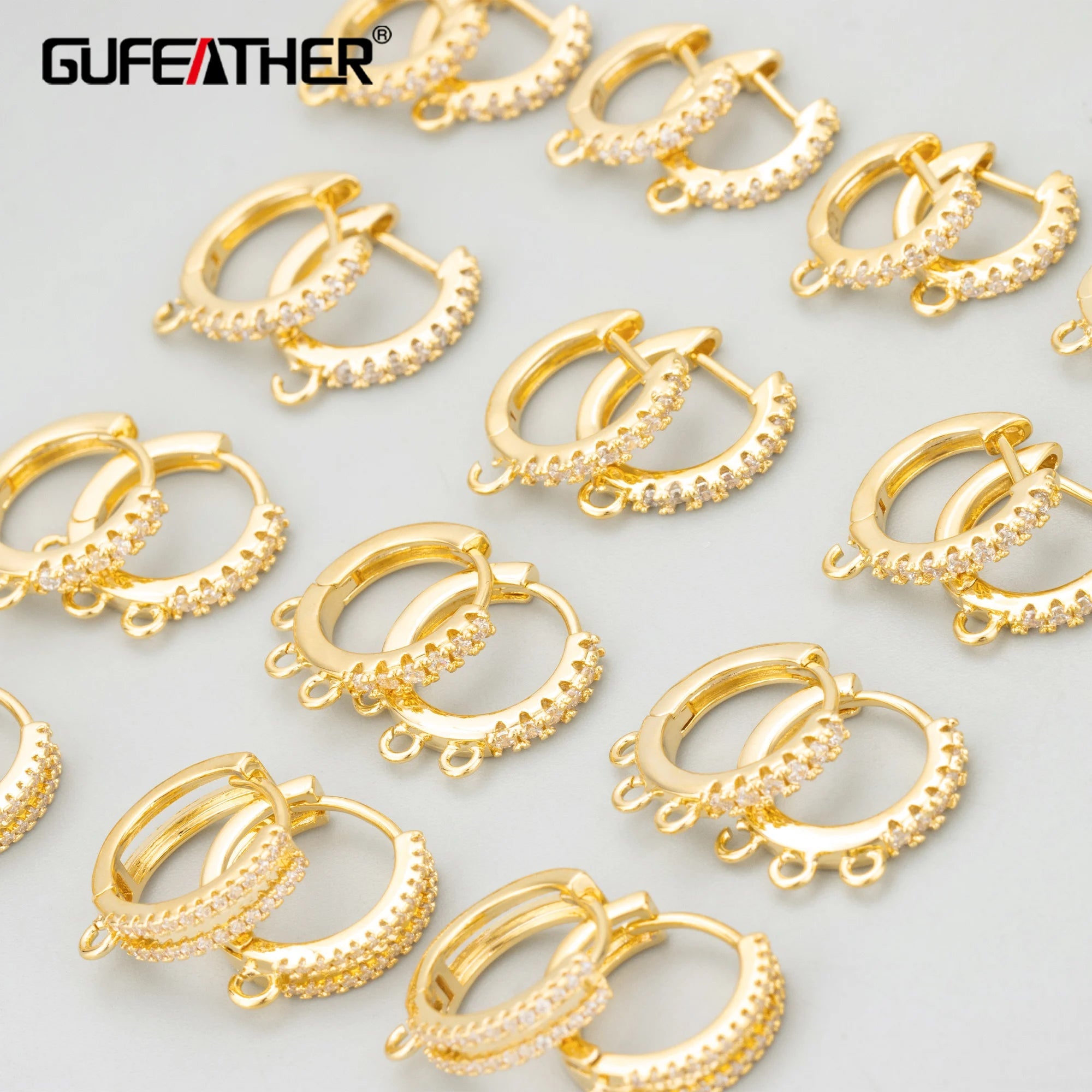 GUFEATHER,6pcs/lot,MG23,jewelry accessories,PVD,18k gold rhodium plated,copper,zircons,charms,clasp hooks,jewelry making Aurexia off