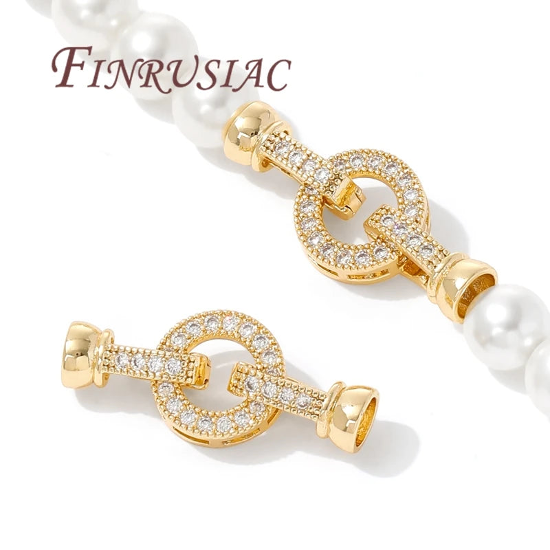 18K Gold Plated Connectors Clasps For Pearl,Bracelet Clasp For Jewelry Making,Necklace Clasp DIY Beading Accessories,Fittings Aurexia off