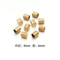 10-20pcs/lot 2-10mm Stainless Steel Leather Cord Clasp Crimp End Caps For Necklace Bracelet Connectors Jewelry Making Supplies Aurexia off