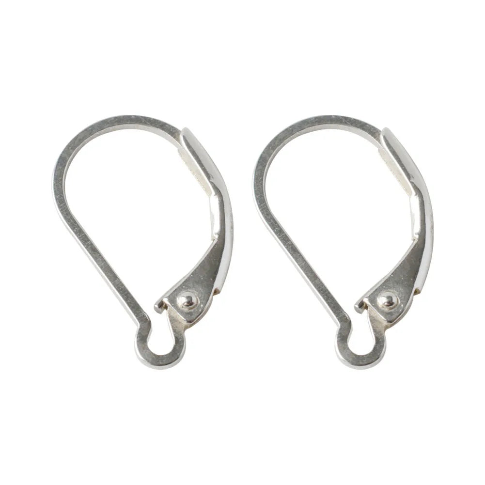 Solid 925 Sterling Silver Hinged French Leverback Eearwire Hook Findings , snap hook for Earring Jewelry DIY Aurexia off