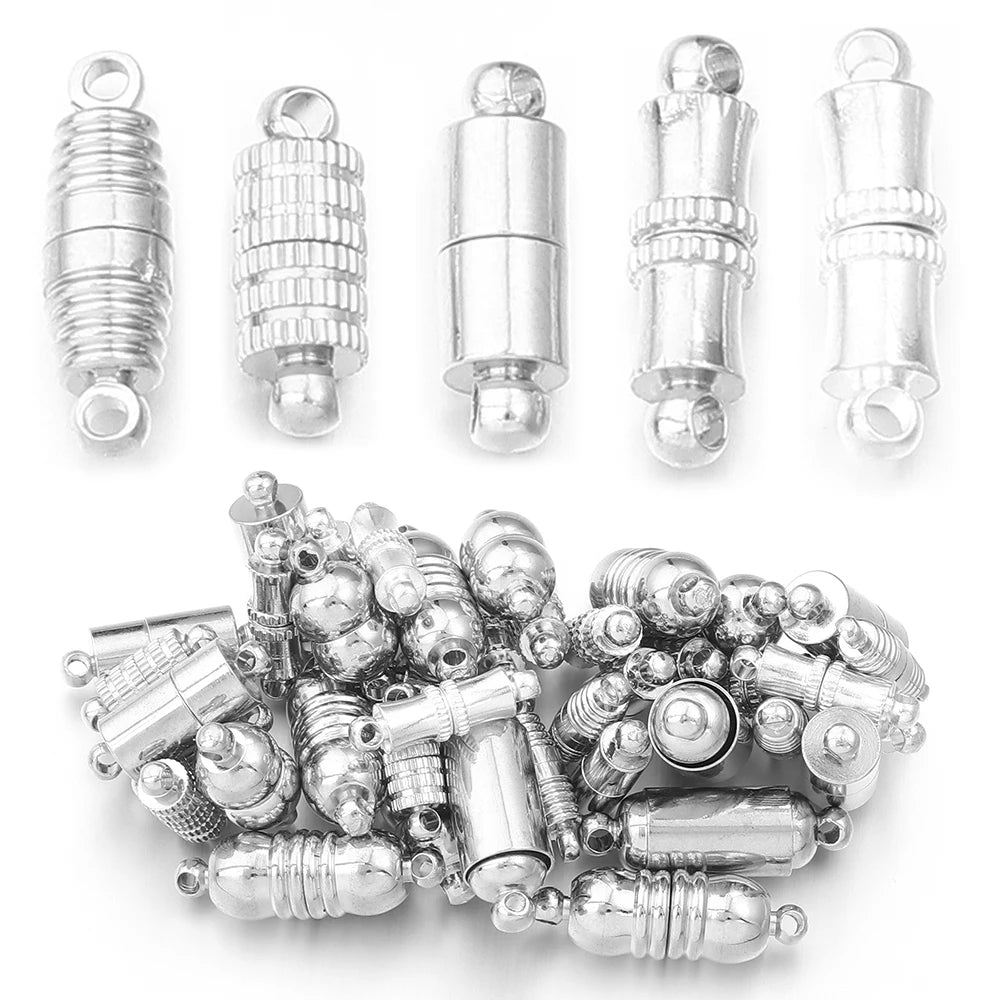 5pcs/lot Strong Magnetic Clasps Copper Plated Magnet End Clasp Connectors For Jewelry Making DIY Leather Cord Bracelets Necklace Aurexia off