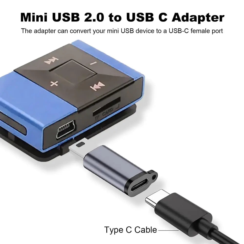 USB-C Adapter Type C Female To Micro / Mini USB Converters For iPhone 14 13 Xiaomi Samsung For Lightning Male Charger Adapter Aurexia off