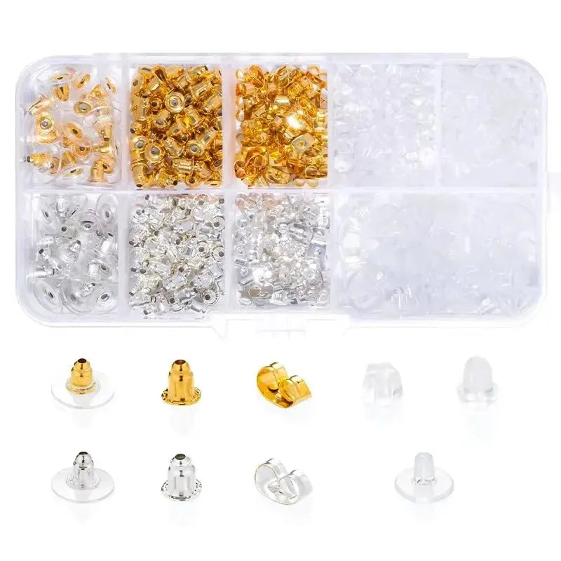 Silicone Ear Plugs Transparent Metal Rubber Anti Allergic Earring Back Kit Bullet Clutch Stopper for Fish Hook Earrings Aurexia off
