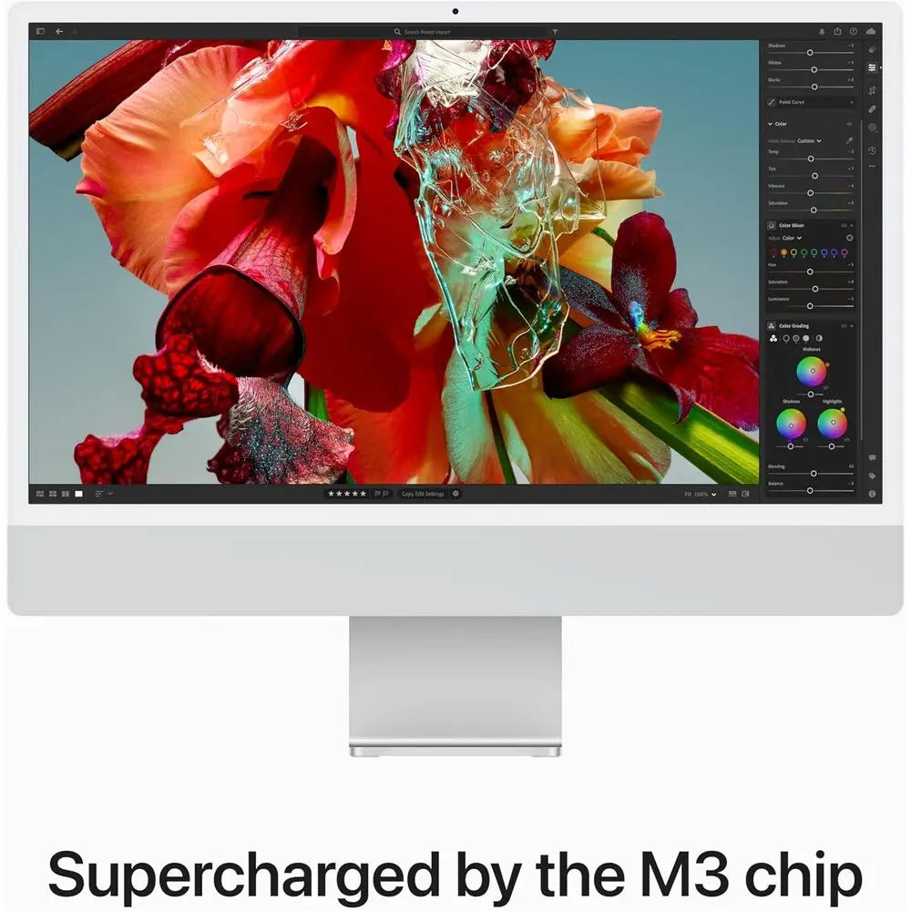2023 iwith M3 Chip with 8-core CPU (24-inch, 8GB , 512GB SSD Storage) Silver (Renewed) Aurexia off
