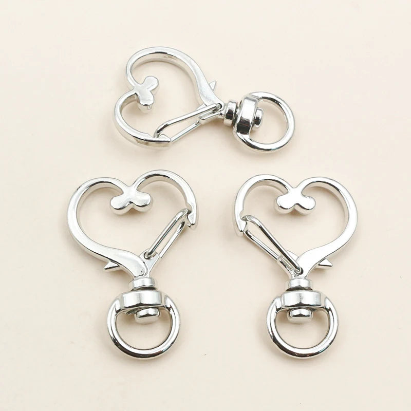 10pcs 35x24mm Heart Snap Hook Trigger Lobaster Clasp Clips Buckles For Keychain DIY Jewelry Making Accessories Findings Aurexia off