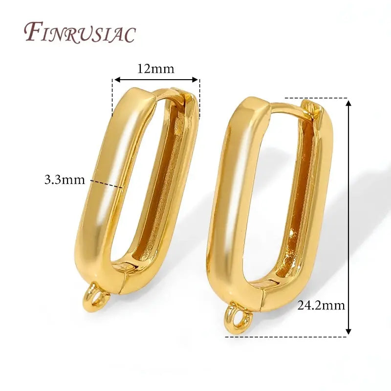 18K Gold Plated,Anti-Allergy Earring Hook Clasps,Supplies For Jewelry,Fasteners Earwires,Earrings Fixtures Accessories Aurexia off