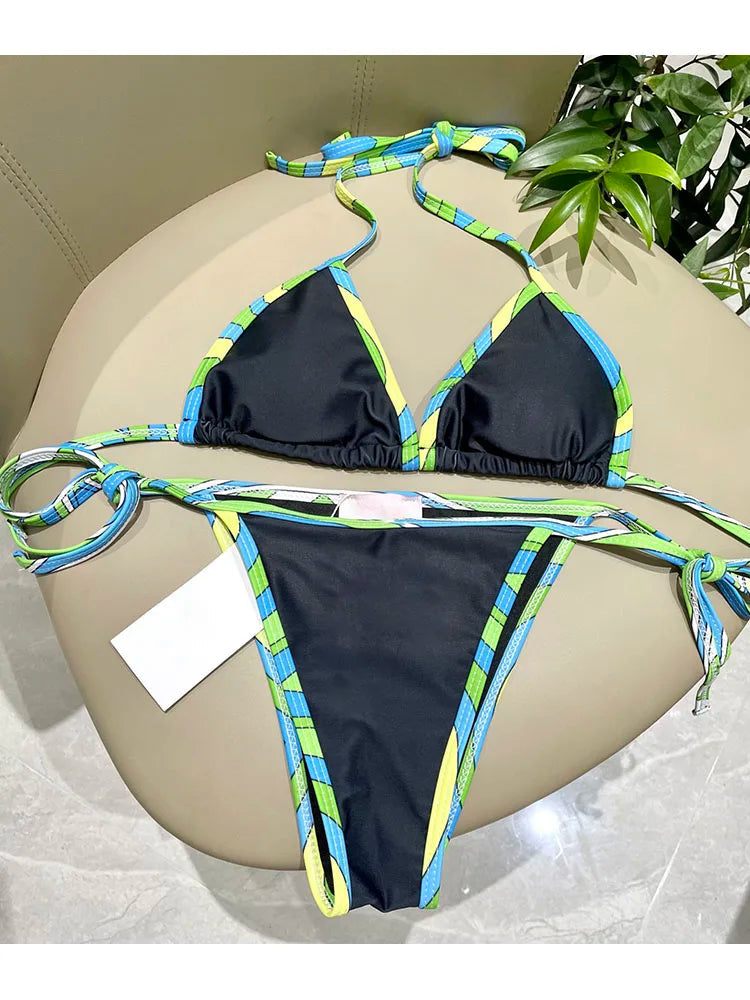 2026 NEW Designer Sexy Women's 2 Pieces Bikini Swimwear Printed Separates Bikini Aurexia off