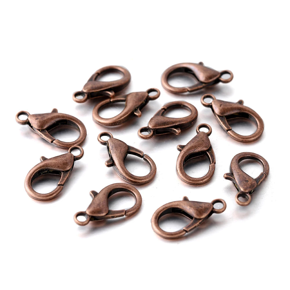 10pcs/lot Multiple Size Lobster Clasps Necklace Hooks Bracelets Connector Findings DIY Chains Jewelry Making Supplies Wholesale Aurexia off