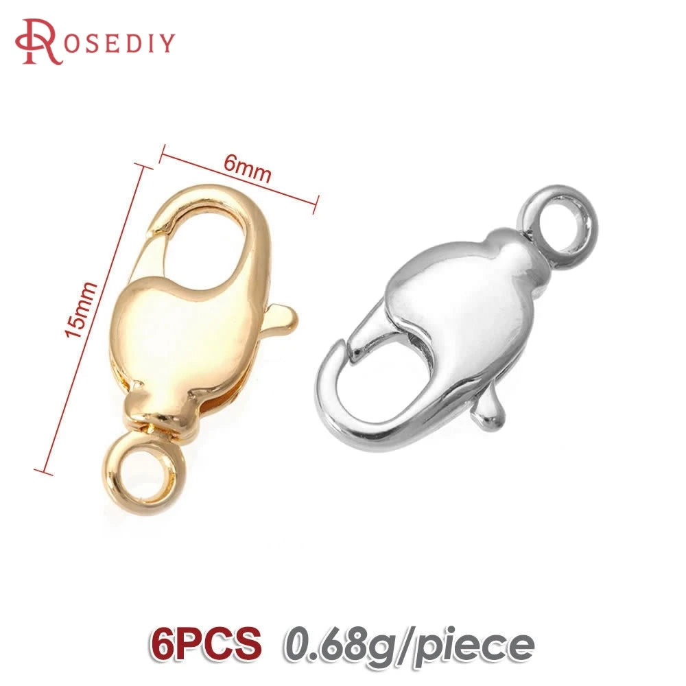 18K Gold Color Brass Rotatable Lobster Clasps Connect Clasps Jewelry Necklaces Bracelets Making Diy Findings Accessories Aurexia off