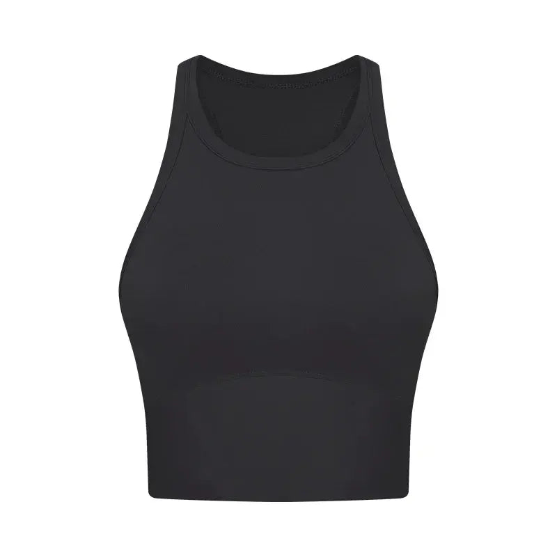 Built-in chest patch, high-end women's yoga vest, nude feel Leica gym exercise sports bra, hanging neck style Aurexia off