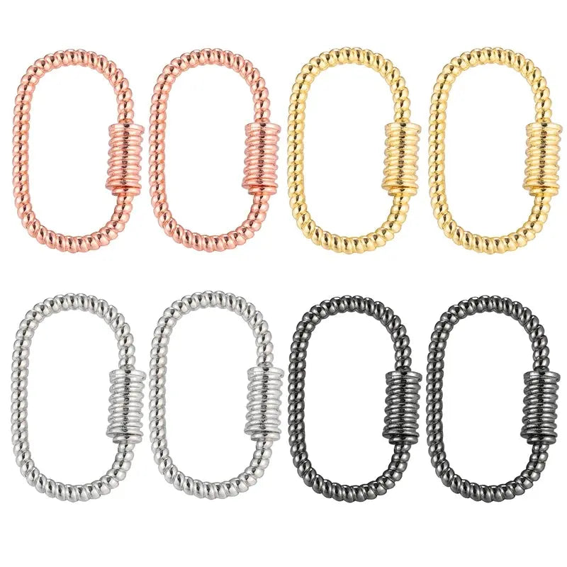 Juya DIY Decoration Carabiner Fastener Spring Lobster Screw Locket Clasps Accessories For Keychain Necklace Making Aurexia off