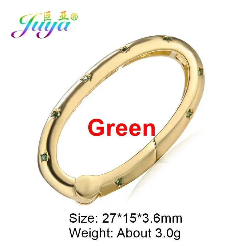 Juya DIY Decoration Carabiner Fastener Spring Lobster Screw Locket Clasps Accessories For Keychain Necklace Making Aurexia off