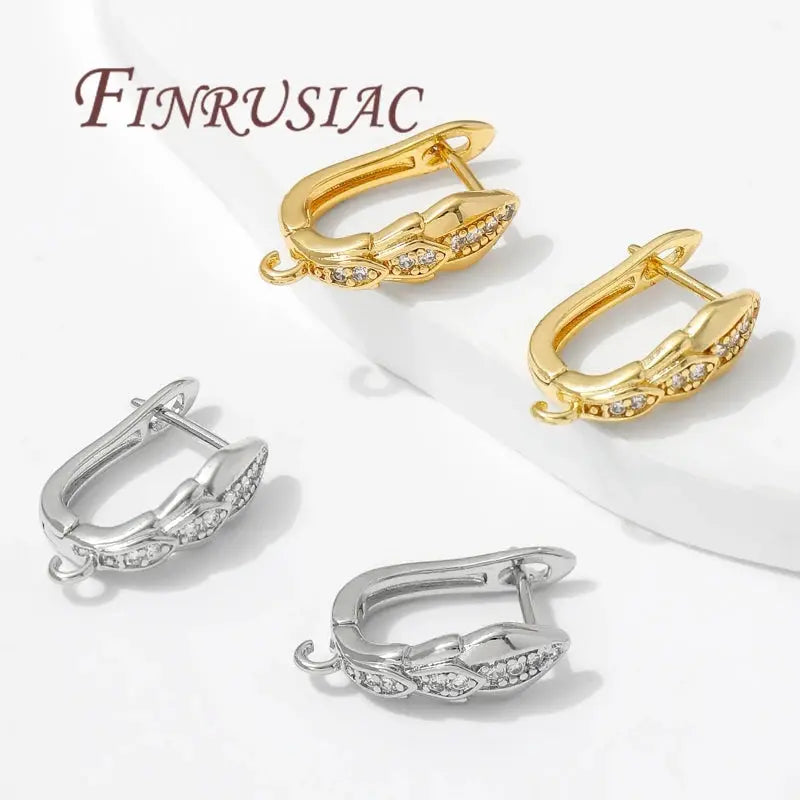 18K Gold Plated,Anti-Allergy Earring Hook Clasps,Supplies For Jewelry,Fasteners Earwires,Earrings Fixtures Accessories Aurexia off