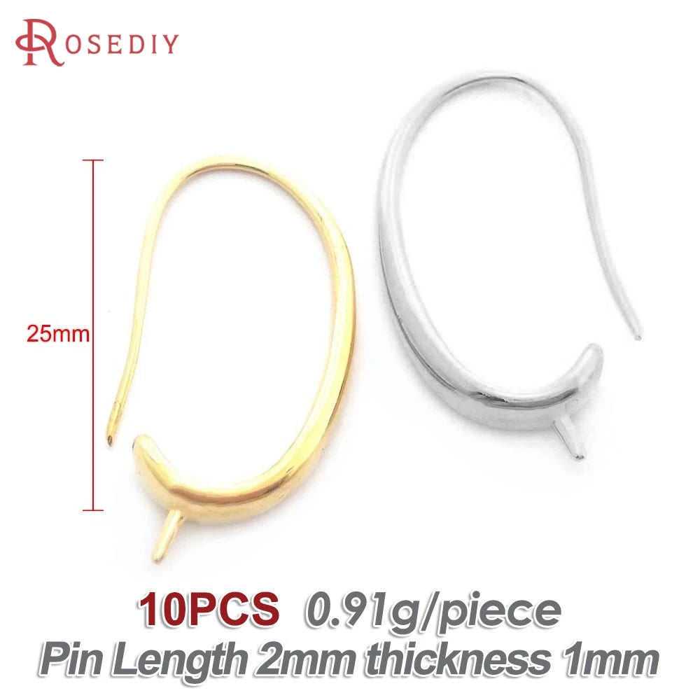 18K Gold Color Brass Can fit Half Hole Beads with Half Pins Earrings Hooks High Quality Jewelry Making Diy Findings Accessories Aurexia off